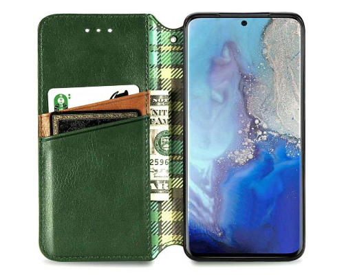 Чохол-книжка Leather Cubic Xiaomi Redmi Note 9 green PLS-00-00163124