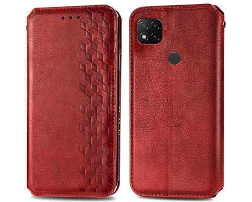 Чохол-книжка Leather Cubic Xiaomi Redmi 9C red PLS-00-00163053