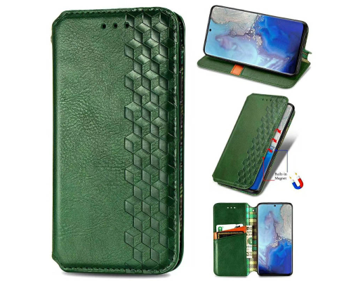 Чохол-книжка Leather Cubic Xiaomi Redmi Note 9 green PLS-00-00163124