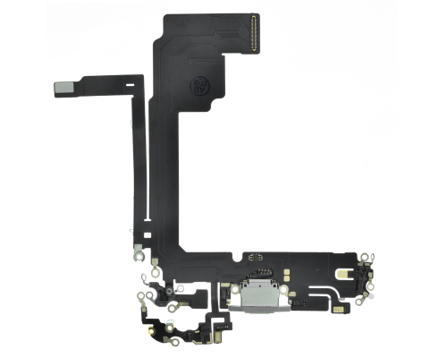 Шлейф iPhone 15 Pro Max з роз'ємом зарядки white titanium PLS-00-00112844
