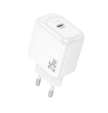 Зарядний пристрій Hoco CS53A 25W 3A 1USB-C white PLS-00-00145524
