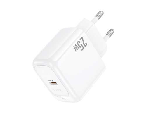 Зарядний пристрій Hoco CS53A 25W 3A 1USB-C white PLS-00-00145524