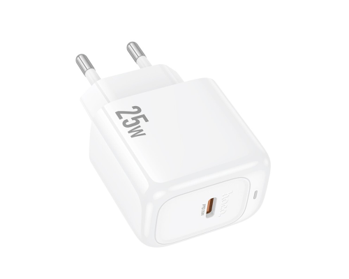Зарядний пристрій Hoco CS53A 25W 3A 1USB-C white PLS-00-00145524