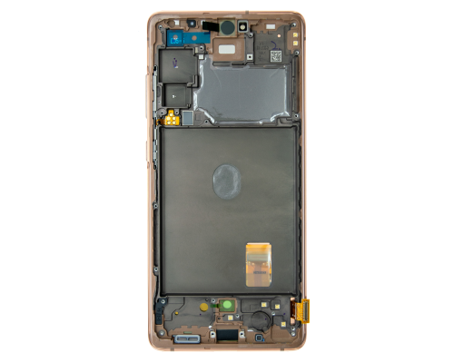 Дисплей Samsung G780 Galaxy S20 FE з сенсором та рамкою orange (Original) PLS-00-00058881