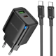 Зарядний пристрій Borofone BA83A 20W 3A USB-A+USB-C з кабелем C-C black PLS-00-00155990