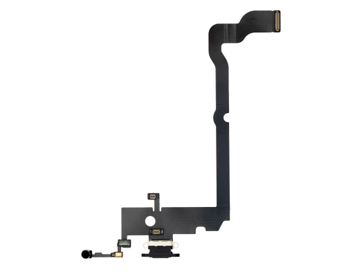 Шлейф iPhone XS Max з роз'ємом зарядки black (Original Used) PLS-00-00038417