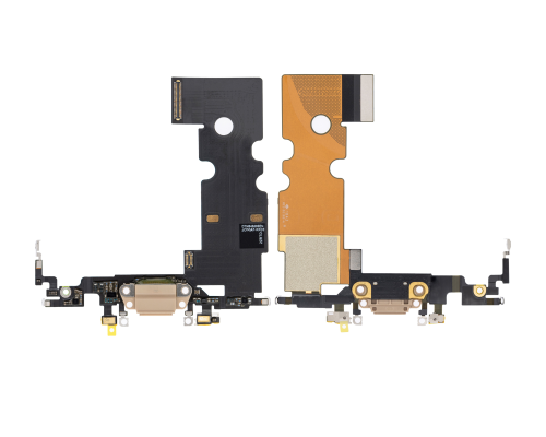 Шлейф iPhone 8 з роз'ємом зарядки gold (Original Used) PLS-00-00078998