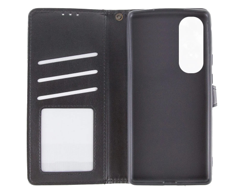 Чохол-книжка Leather GETMAN with card holder Oppo A60 black PLS-00-00148170