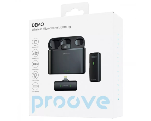 Мікрофон петличний бездротовий Proove Demo Lightning black PLS-00-00141557