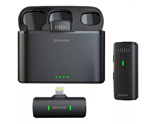 Мікрофон петличний бездротовий Proove Demo Lightning black PLS-00-00141557