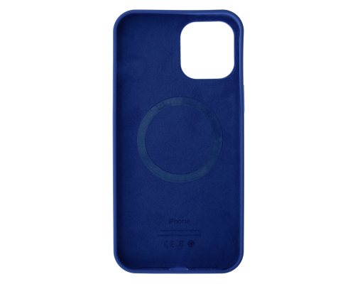 Чохол Silicone Case Full з MagSafe та Анімацією iPhone 12 (12Pro) capri blue PLS-00-00109107