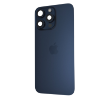 Задня кришка iPhone 15 Pro Max зі склом камери blue (Original) PLS-00-00125437
