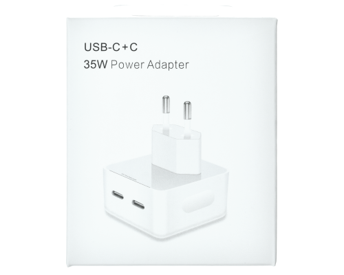 Зарядний пристрій Apple 35W 2USB-C (NO LOGO) white PLS-00-00114812