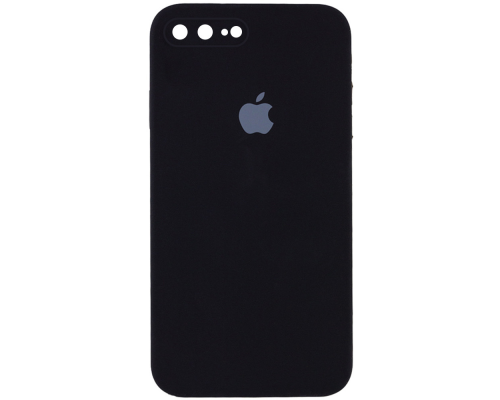 Чохол Silicone Case Квадратні Борти Full Camera iPhone 7 Plus black PLS-00-00104670