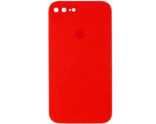 Чохол Silicone Case Квадратні Борти Full Camera iPhone 7 Plus red PLS-00-00103988
