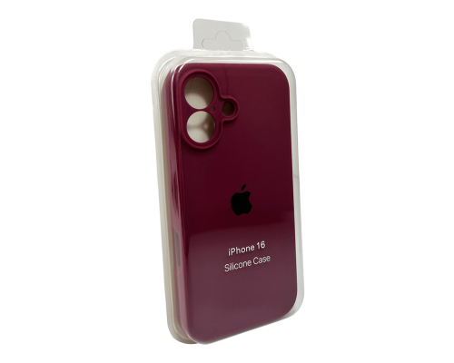 Чохол Silicone Case Full Camera Protective для iPhone 16 plum PLS-00-00130772