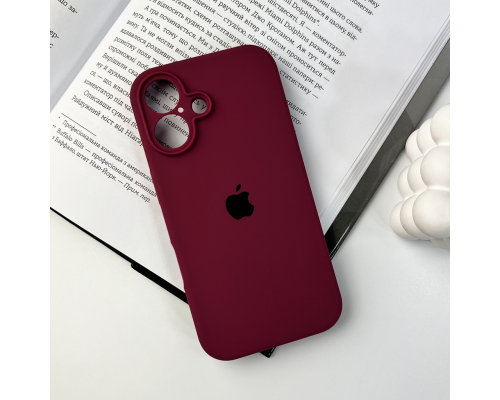 Чохол Silicone Case Full Camera Protective для iPhone 16 plum PLS-00-00130772