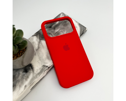 Чохол Silicone Case Full Protective для iPhone 17 Pro Max red PLS-00-00146501