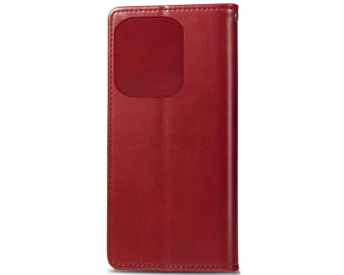 Чохол-книжка Leather GETMAN with card holder TECNO Spark 10 red PLS-00-00128934