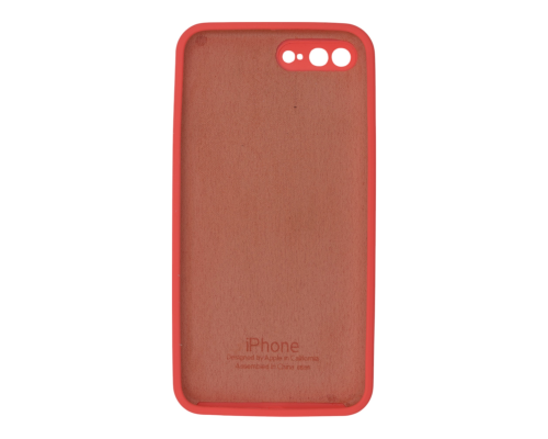 Чохол Silicone Case Квадратні Борти Full Camera iPhone 7 Plus peach PLS-00-00123125