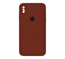 Чохол Silicone Case Квадратні Борти Full Camera iPhone XS Max saddle brown PLS-00-00123136