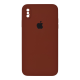 Чохол Silicone Case Квадратні Борти Full Camera iPhone XS Max saddle brown PLS-00-00123136
