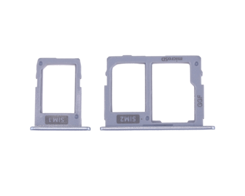 Тримач SIM-карти та карти пам'яті Samsung J330F Galaxy J3 (2017) Dual Sim silver-blue PLS-00-00019866