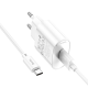 Зарядний пристрій Hoco C109A 10.5W 2.1A USB-A з кабелем Type-C white PLS-00-00149132