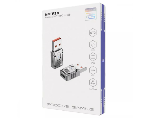 Перехідник OTG Proove Gaming Matrix Type-C to USB silver PLS-00-00136776