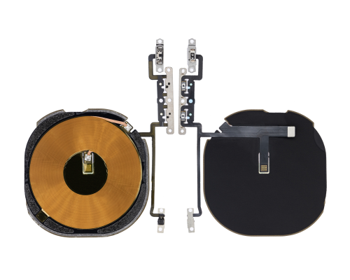 Шлейф iPhone XS з кнопками гучності та бездротовою зарядкою (Original Used) PLS-00-00107463