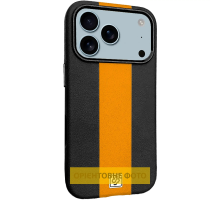 Чохол шкіряний Rally with Magnetic для iPhone 17 Air black orange PLS-00-00160018