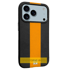 Чохол шкіряний Rally with Magnetic для iPhone 17 Air black orange PLS-00-00160018