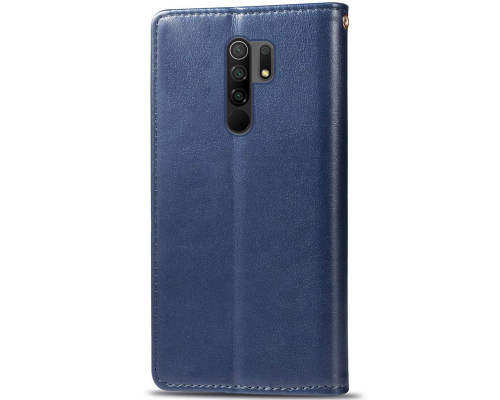 Чохол-книжка Leather GETMAN with card holder Xiaomi Redmi Note 8 Pro blue PLS-00-00129176