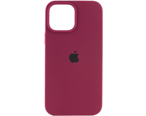 Чохол Silicone Case Full Protective iPhone 14 maroon PLS-00-00103665