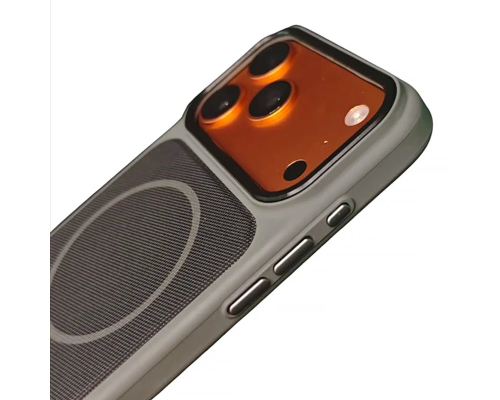 Чохол TechWoven Hybrid with Magnetic для iPhone 17 Pro gray black PLS-00-00165343