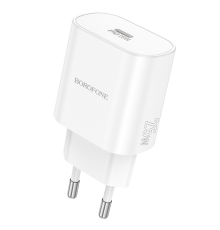 Зарядний пристрій Borofone BA82A PD QC 25W USB-С white PLS-00-00133057