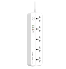Мережевий фільтр LDNIO SC5415 5 EU ports (1PD.3USB) auto ID 2м white PLS-00-00123687