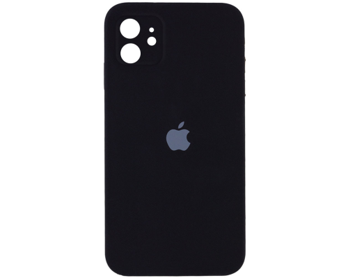 Чохол Silicone Case Квадратні Борти Full Camera iPhone 11 black PLS-00-00097860