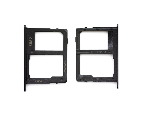 Тримач SIM-карти Samsung A600F Dual Galaxy A6 (2018) for Sim 2 + MMC (Dual SIM) black PLS-00-00026533