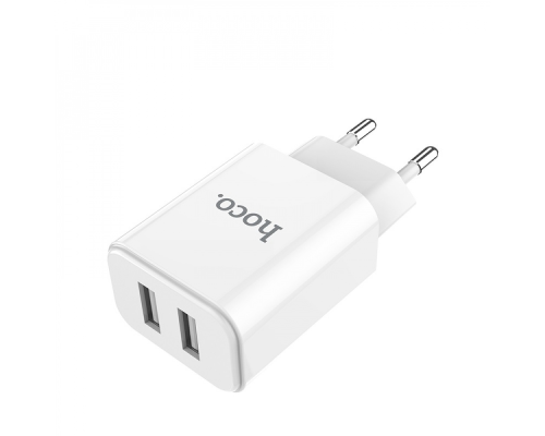 Зарядний пристрій Hoco C62A Victoria 10.5W 2.1A 2USB-A white PLS-00-00035751