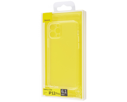 Чохол Baseus Simple (TPU) iPhone 12 Pro Max transparent PLS-00-00070800