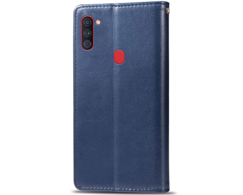 Чохол-книжка Leather GETMAN with card holder Samsung A115 Galaxy A11 blue PLS-00-00086119