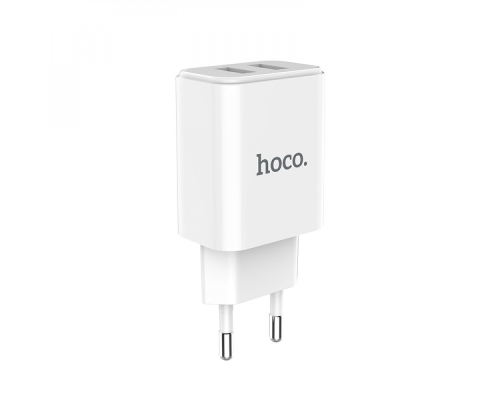 Зарядний пристрій Hoco C62A Victoria 10.5W 2.1A 2USB-A white PLS-00-00035751