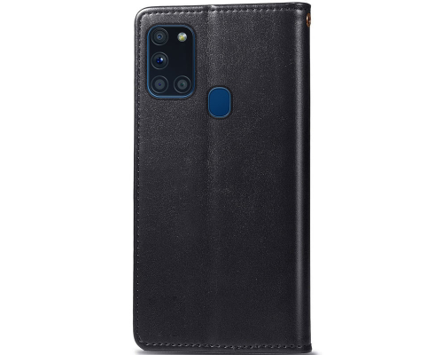 Чохол-книжка Leather GETMAN with card holder Samsung A217 Galaxy A21s black PLS-00-00086122