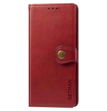 Чохол-книжка Leather GETMAN with card holder Samsung A515 Galaxy A51 red PLS-00-00088228