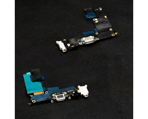 Шлейф iPhone 6 Plus з роз'ємом зарядки white (Original Used) PLS-00-00021138