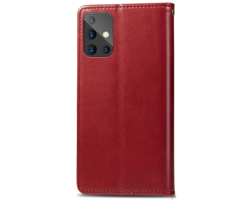 Чохол-книжка Leather GETMAN with card holder Samsung A515 Galaxy A51 red PLS-00-00088228