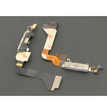 Шлейф iPhone 4s з роз'ємом зарядки white (Original Used) PLS-00-00009432