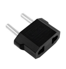 Мережевий перехідник US на євро розетку EU black PLS-00-00099457