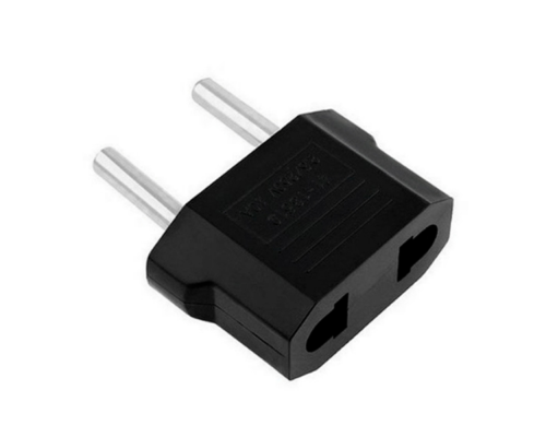 Мережевий перехідник US на євро розетку EU black PLS-00-00099457